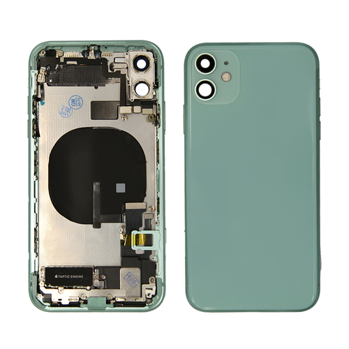 iPhone 11 Green Rear Back Housing Midframe Assembly with Pre-Installed Small Parts